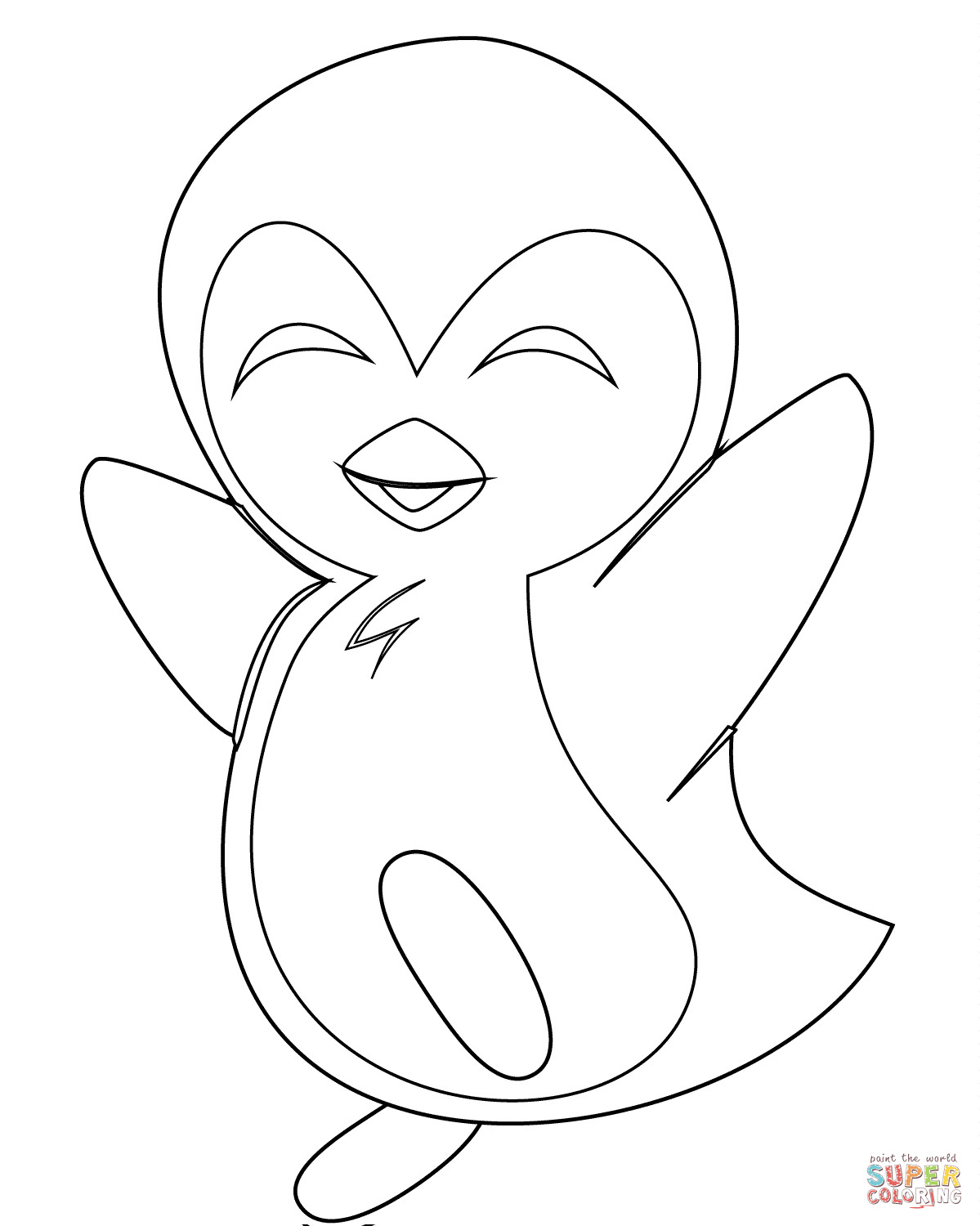 Baby Penguin Coloring Pages
 Cute Baby Penguin coloring page