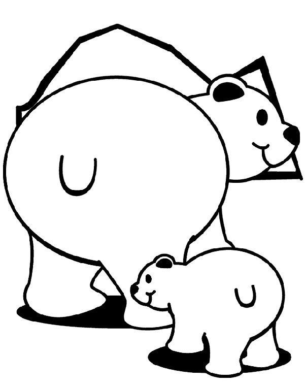 Baby Polar Bear Coloring Pages
 Polar Bears Coloring Page