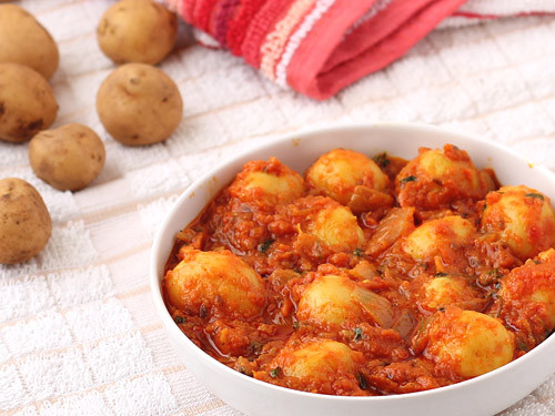 Baby Potatoes Recipes Indian
 Potato Curry Recipe Spicy Indian Curry with Baby Potatoes