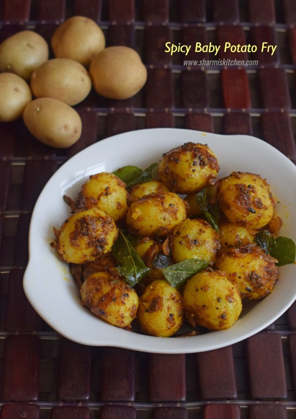 Baby Potatoes Recipes Indian
 Spicy Baby Potato Fry Recipe
