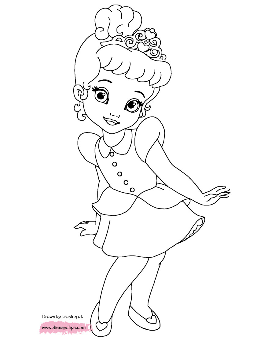 Baby Princess Coloring Pages
 Disney Little Princesses Coloring Pages