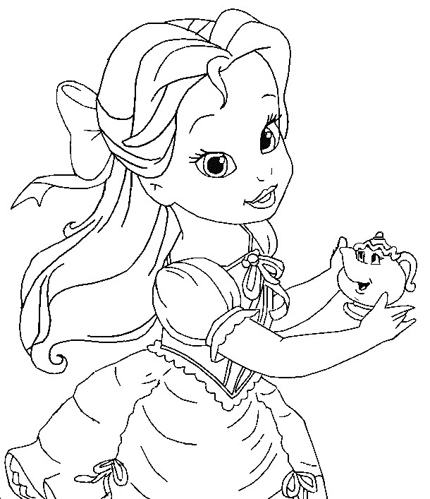 Baby Princess Coloring Pages
 Baby Disney Princess Coloring Pages