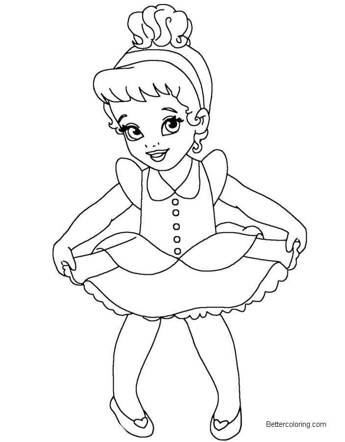 Baby Princess Coloring Pages
 Disney Baby Princess Coloring Pages Black and White Free