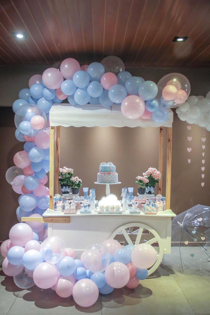Baby Reveal Party Themes
 Kara s Party Ideas Raindrop Themed Gender Reveal Party
