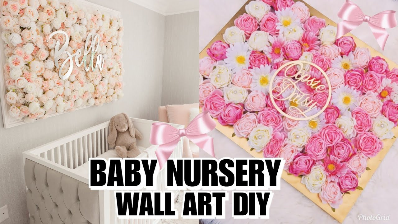 Baby Room Decor Diy
 DIY BABY NURSERY FLORAL WALL DECOR