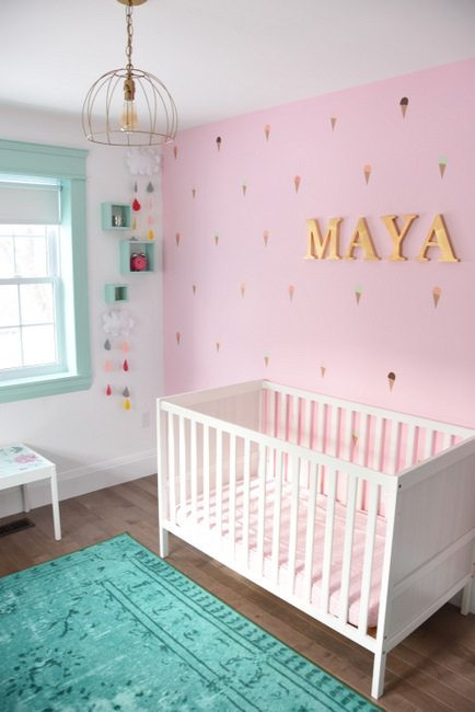Baby Room Decoration Items
 A Baby Girl s Mint And Pink Nursery the sweetest digs