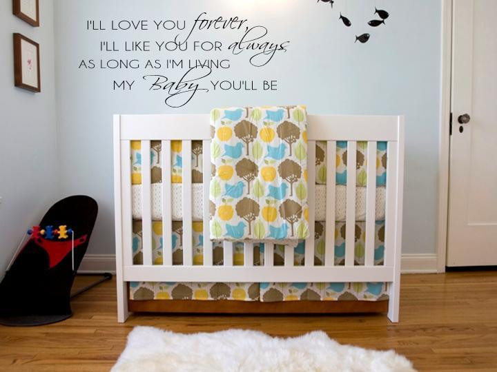 Baby Room Quotes
 I LL LOVE YOU FOREVER Vinyl Wall Decal Words Lettering