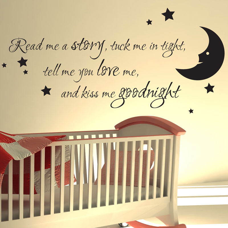 Baby Room Quotes
 NURSERY WALL STICKER READ ME A STORY KIDS ART DECALS