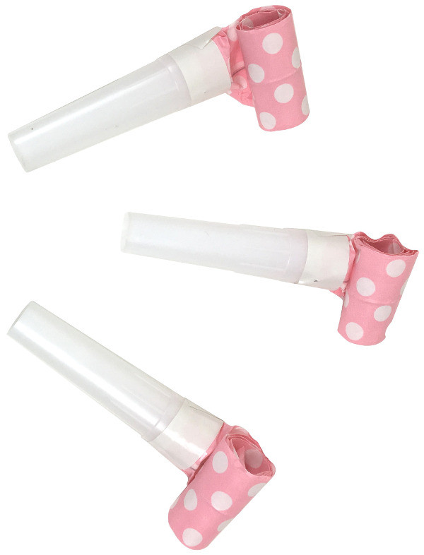 Baby Scared By Party Blower
 Party Horn Blower 10pcs Polka Dot Baby Pink