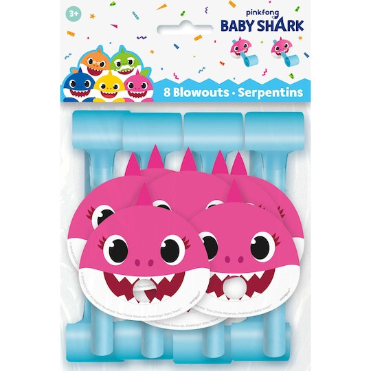 Baby Scared By Party Blower
 Baby Shark Birthday Blowers