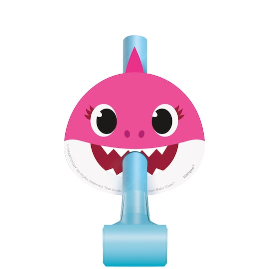 Baby Scared By Party Blower
 Baby Shark Birthday Blowers