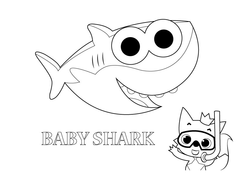 Baby Shark Coloring
 Gambar Mewarna Baby Shark Gambar Mewarna