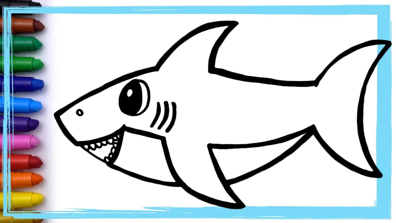 Baby Shark Coloring
 Baby Shark Song Drawing and Coloring Pages Learn Colors