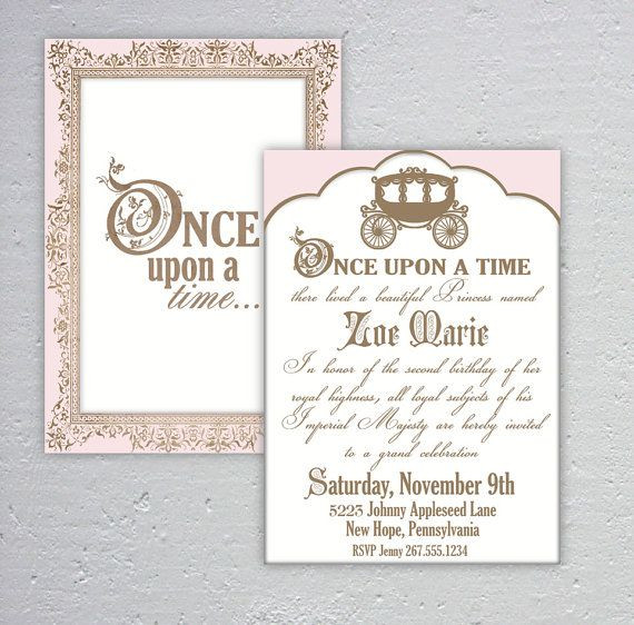 Baby Shower And Birthday Party Together Invitations
 Bring to her your fairytale and storybook theme with