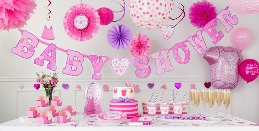 Baby Shower Banners Party City
 It s a Girl Baby Shower Party Supplies