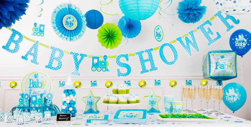 Baby Shower Banners Party City
 Wel e Baby Boy Baby Shower Party Supplies Party City