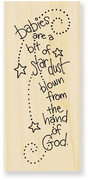 Baby Shower Cards Quotes
 Baby Stardust Rubber Stamp