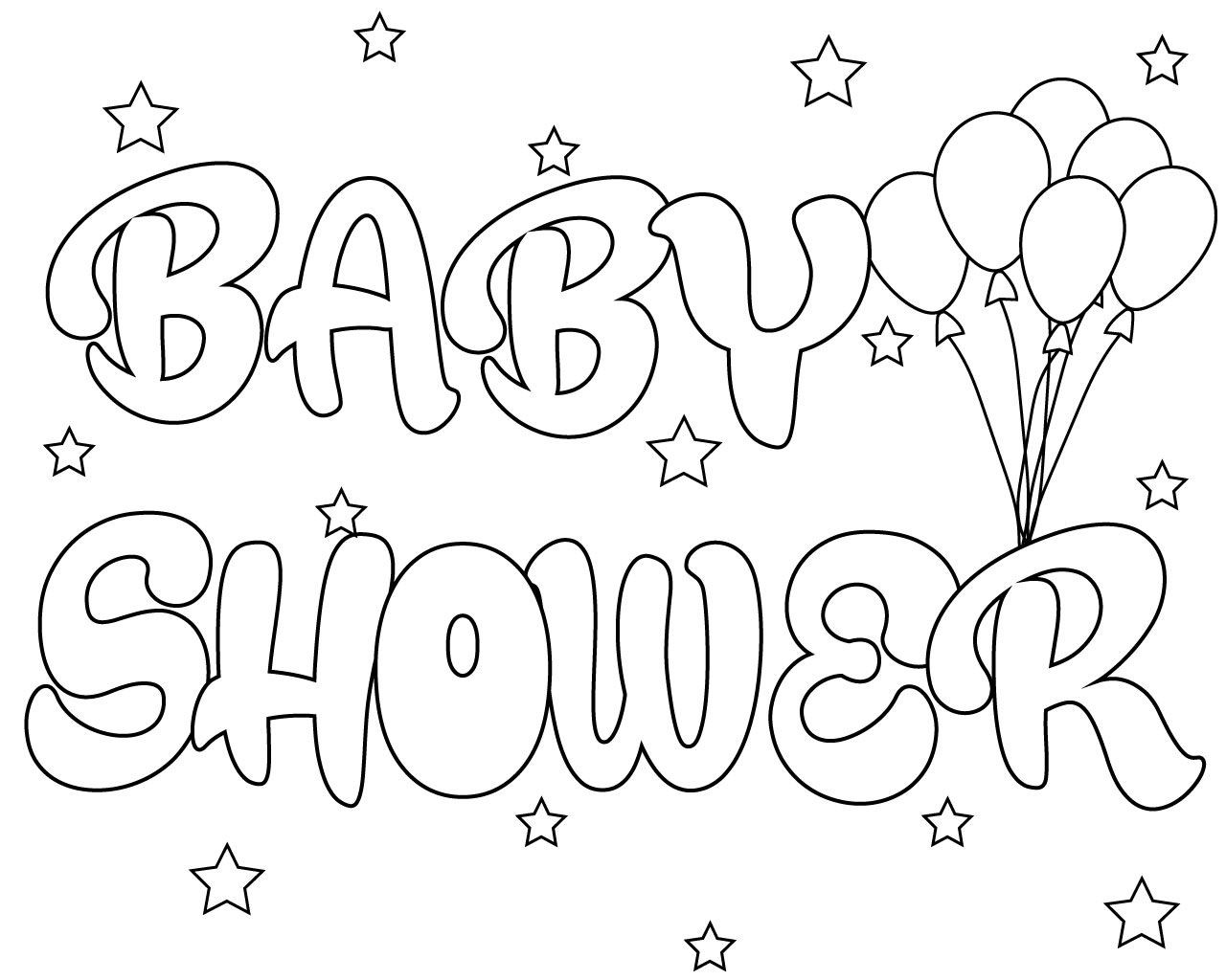 Baby Shower Coloring Book
 Baby Shower Coloring Pages Print