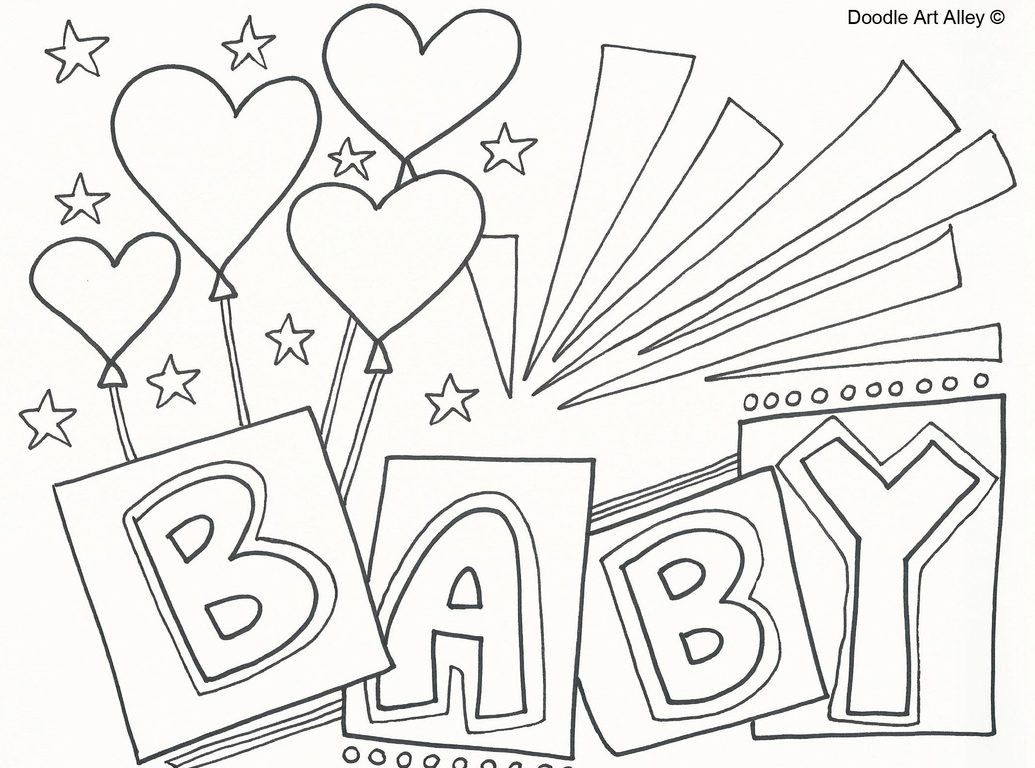 Baby Shower Coloring Book
 Baby Shower Drawing at GetDrawings
