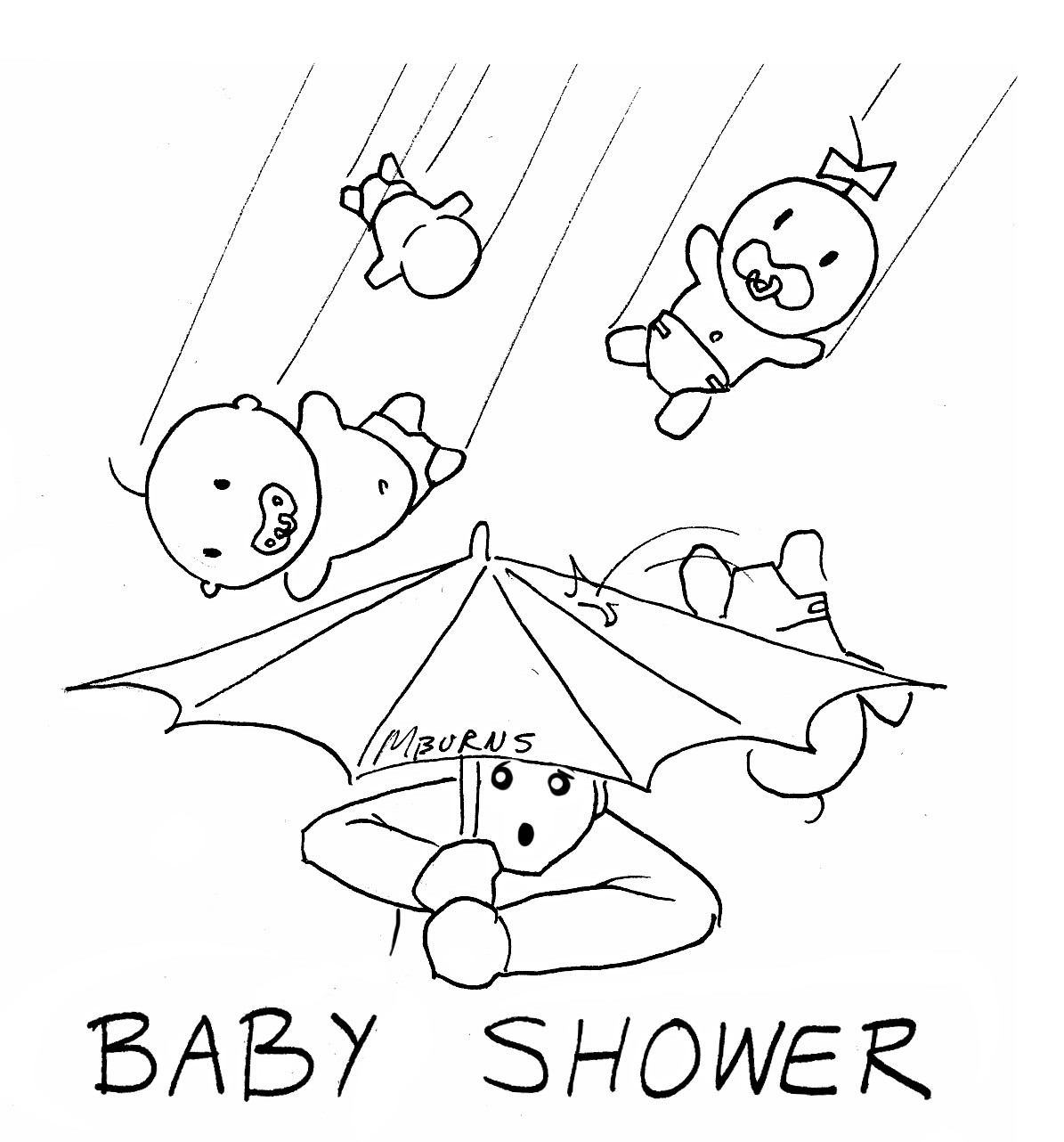 Baby Shower Coloring Book
 " ic Strip" by Mike Burns Baby Shower Teleport