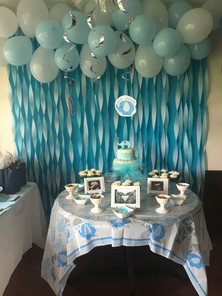 Baby Shower Decor Ideas For Boys
 Baby Boy Elephant Baby Shower in 2020