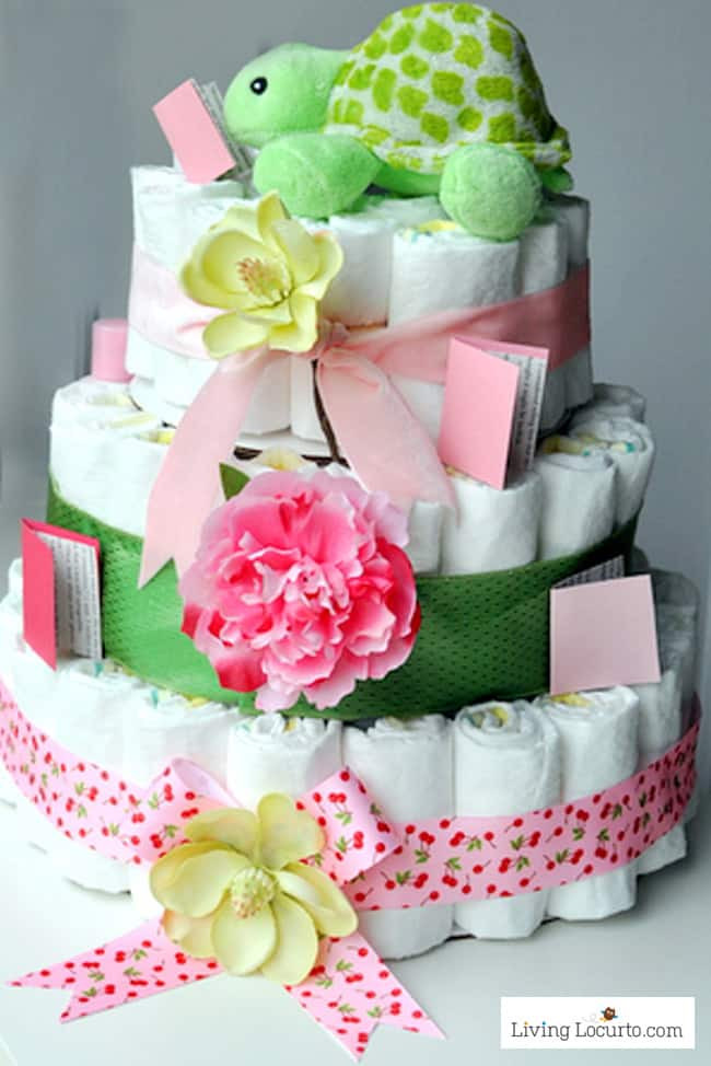 Baby Shower Diaper Crafts
 How to Make a Diaper Cake