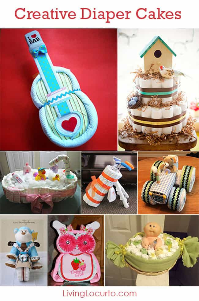 Baby Shower Diaper Crafts
 15 Creative Diaper Cakes