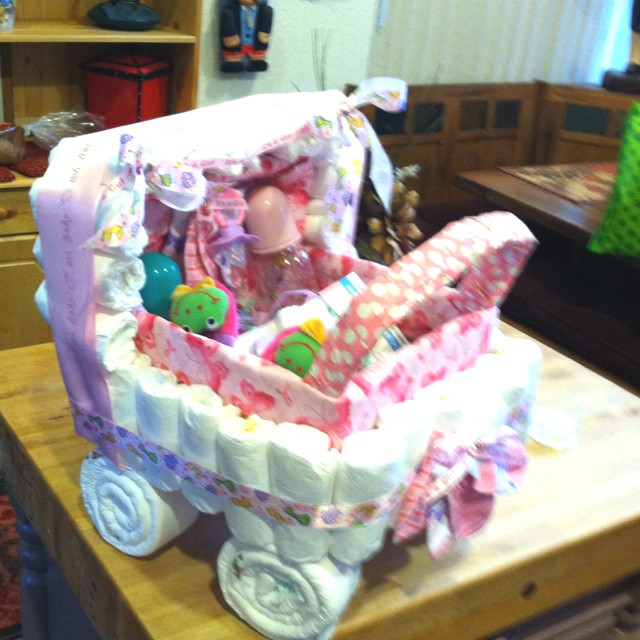 Baby Shower Diaper Crafts
 DIY & Crafts crafts Baby shower diaper stroller