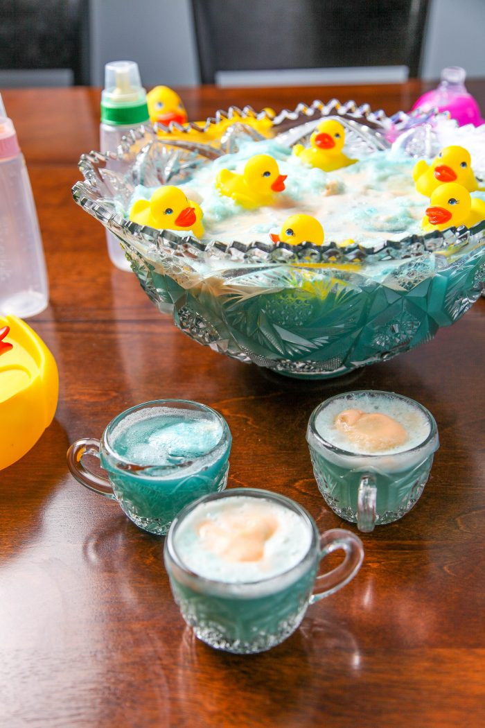 Baby Shower Drinks Recipes
 Super Frothy Blue Baby Shower Punch With Ducks