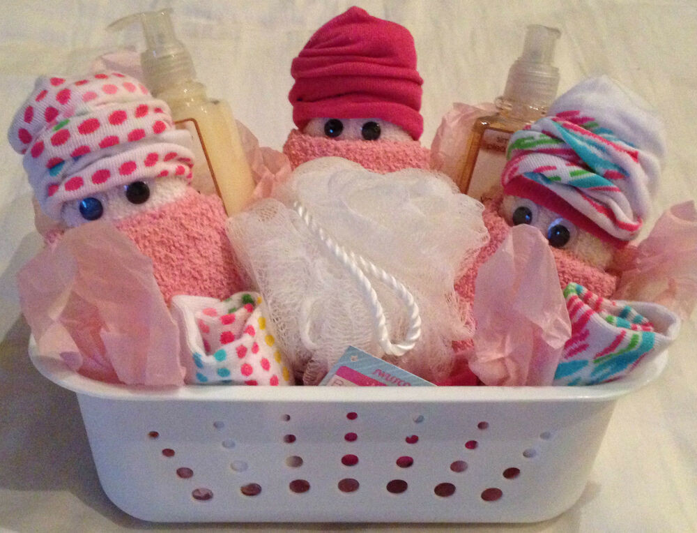 Baby Shower Gift Online
 Washcloth Diaper Baby Gift Basket Shower Guest Party Favor