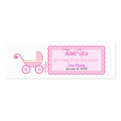 Baby Shower Gift Tag Template
 Baby Shower Favor Tag Double Sided Mini Business Cards