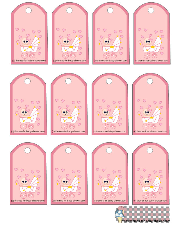 Baby Shower Gift Tag Template
 Craft Party Tags