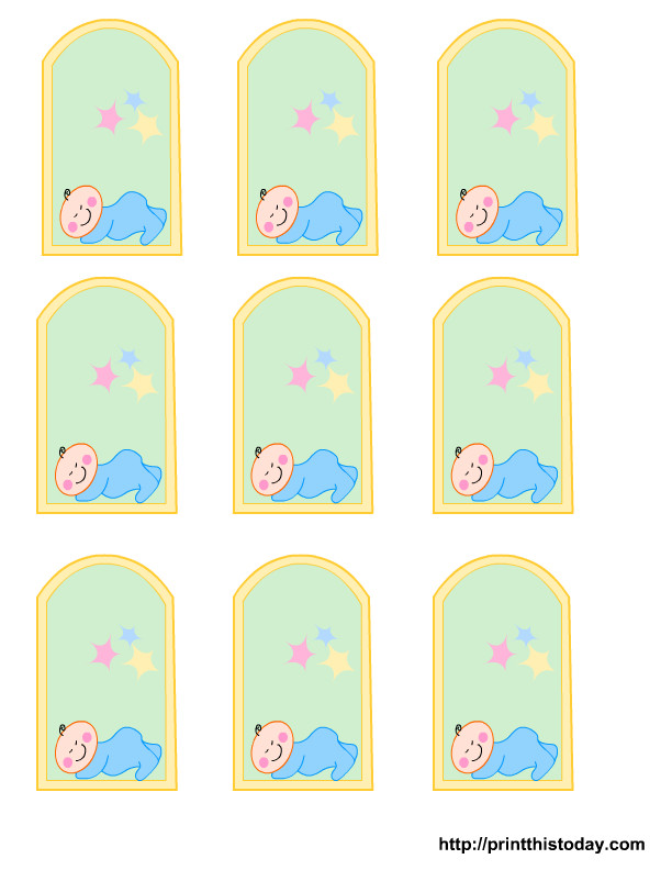 Baby Shower Gift Tag Template
 Free Printable baby girl boy Baby Shower Favor Tags
