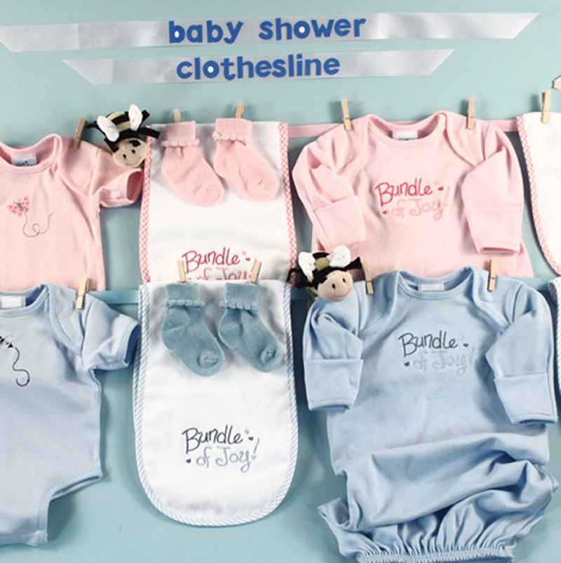 Baby Shower Gifts For Twin Boys
 Baby Shower Clothesline Twins Baby Gift