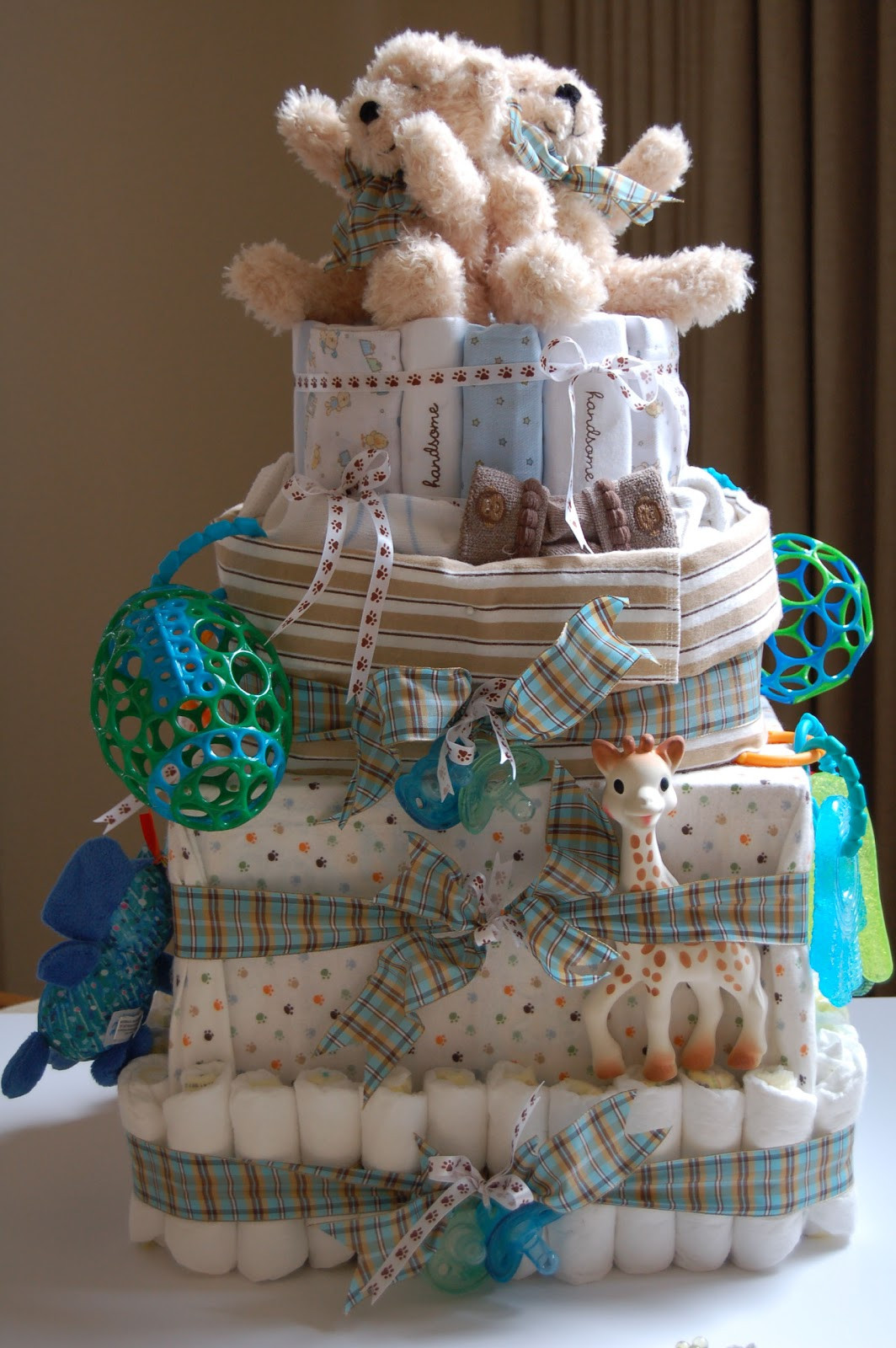 Baby Shower Gifts For Twin Boys
 By the Way Diaper Cake for Twin Boys