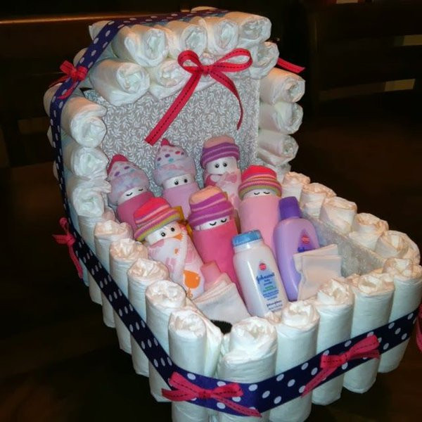 Baby Shower Gifts Made From Diapers
 14 Baby Shower Diaper Gifts & Decorations Care munity