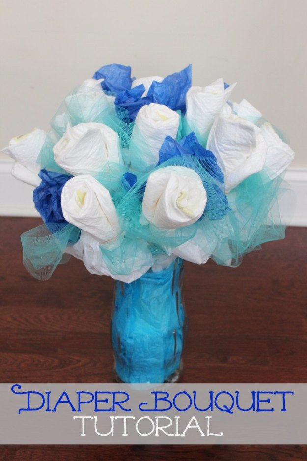 Baby Shower Gifts Made From Diapers
 42 Fabulous DIY Baby Shower Gifts