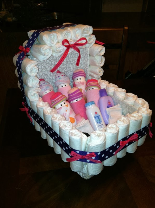 Baby Shower Gifts Made From Diapers
 Callie May Diaper Baby Carriage