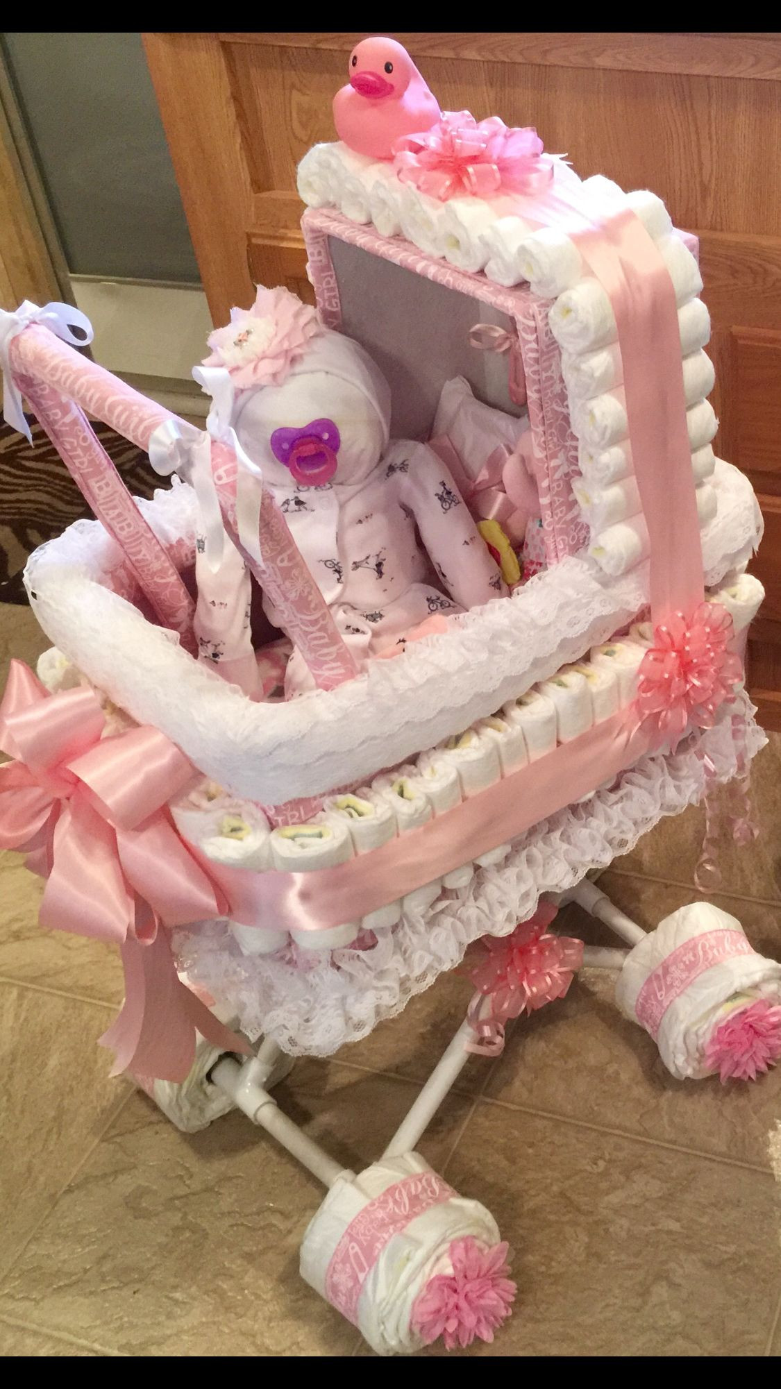 Baby Shower Gifts Made From Diapers
 Instead of a diaper cake for baby shower I made my