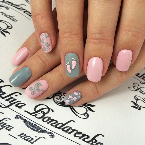 Baby Shower Nail Ideas
 35 Awesome Baby Shower Nails For Your Party