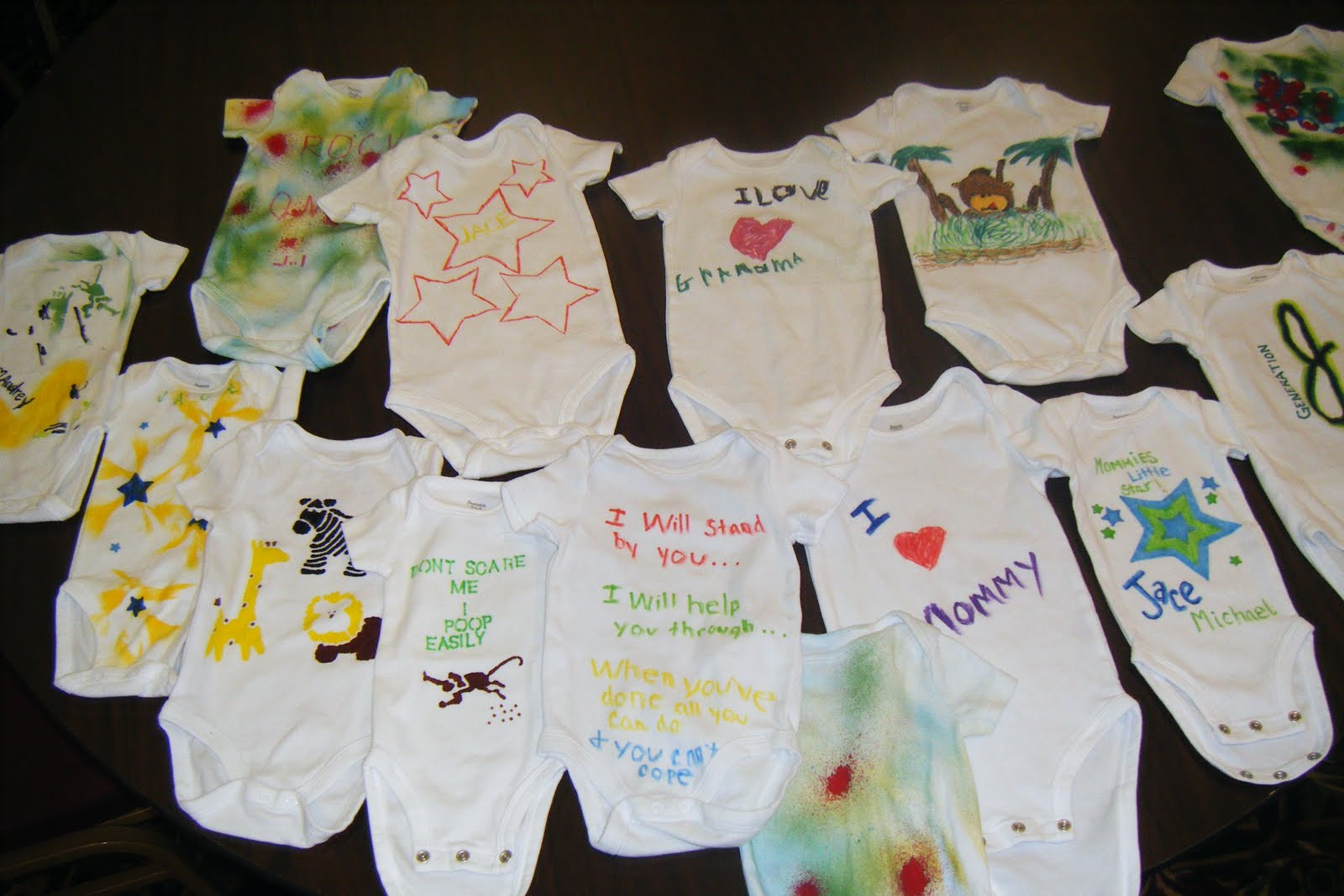 Baby Shower Onesie Decorating Ideas
 All about Jace The Baby Shower