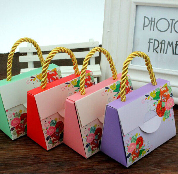 Baby Shower Party Favor Boxes
 50pcs Cute Handbag Wedding Birthday Favor Party Boxes Gift