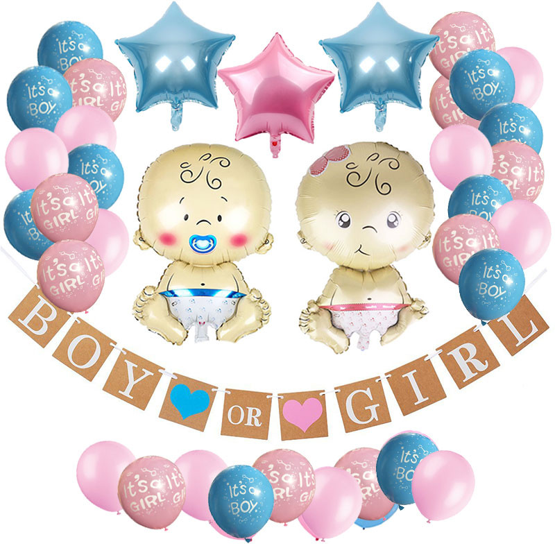 Baby Shower Party Pack
 ZLJQ Gender Reveal Party Pack Baby Shower Decorations "Boy