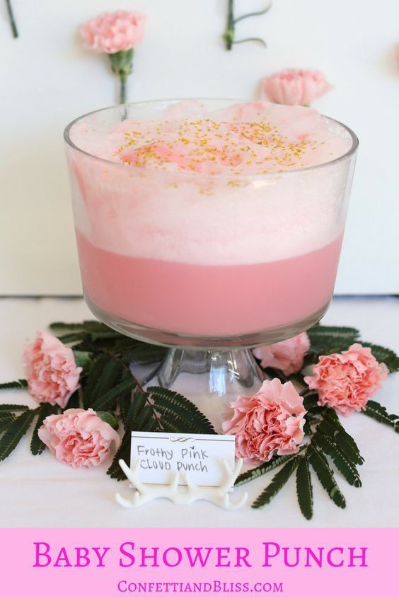 Baby Shower Punch Recipes With Sherbet
 PRETTY IN PINK FABULOUS FROTHY BABY SHOWER PUNCH