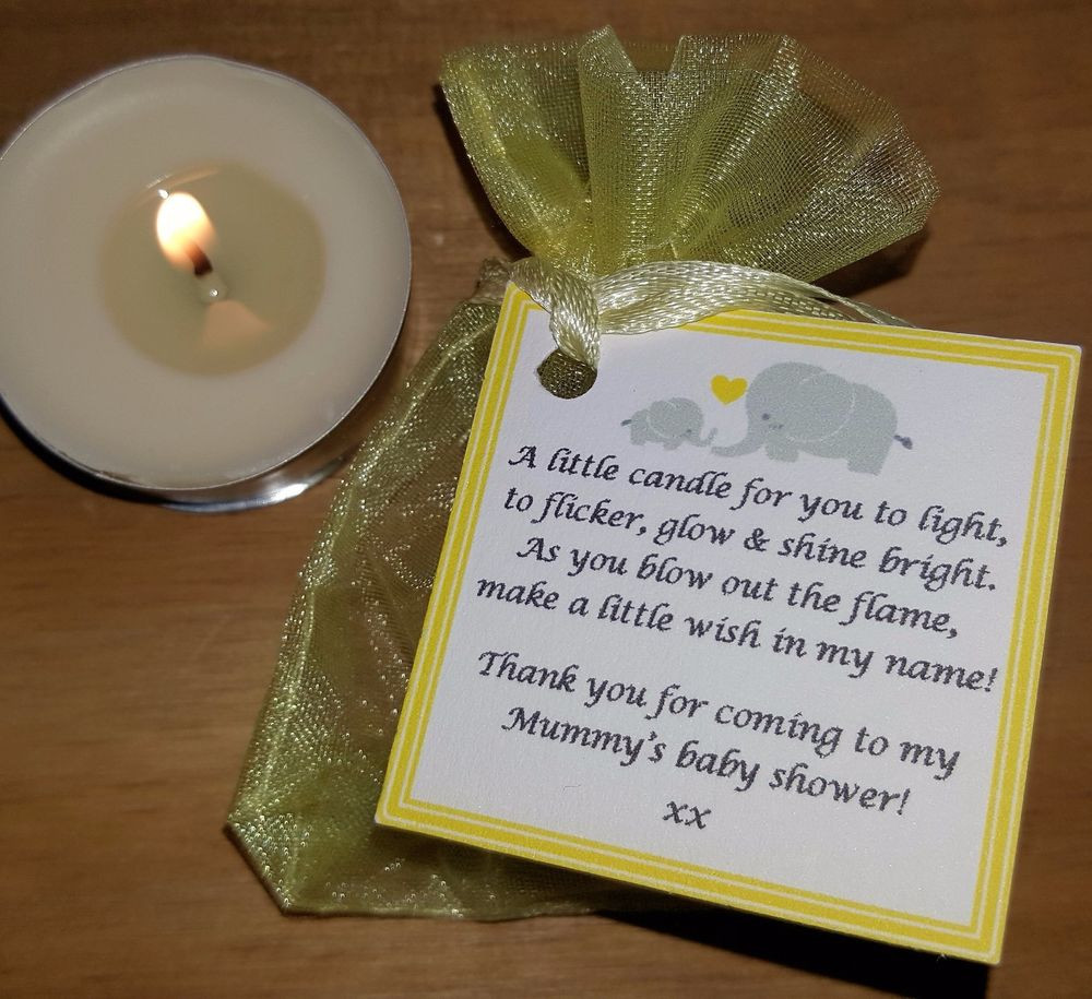 Baby Shower Thank You Gifts For Guests
 BABY SHOWER FAVOURS VANILLA CANDLES Can be personalised