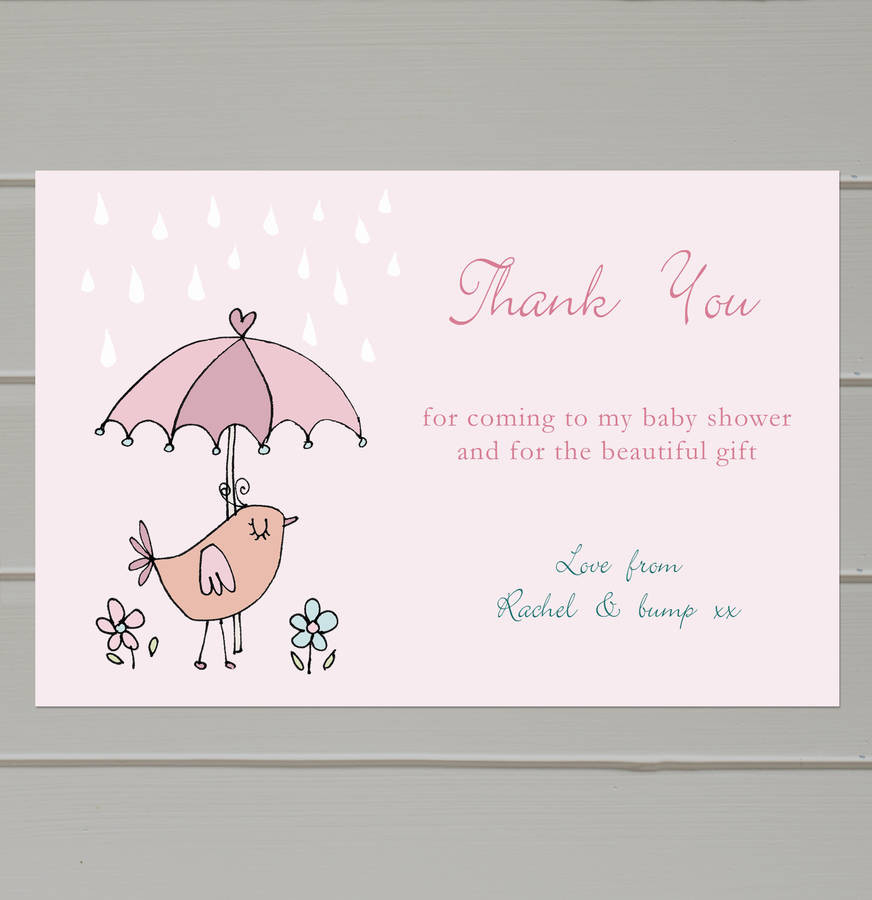 Baby Shower Thank You Wording Gift Card
 personalised baby shower thank you cards by molly moo