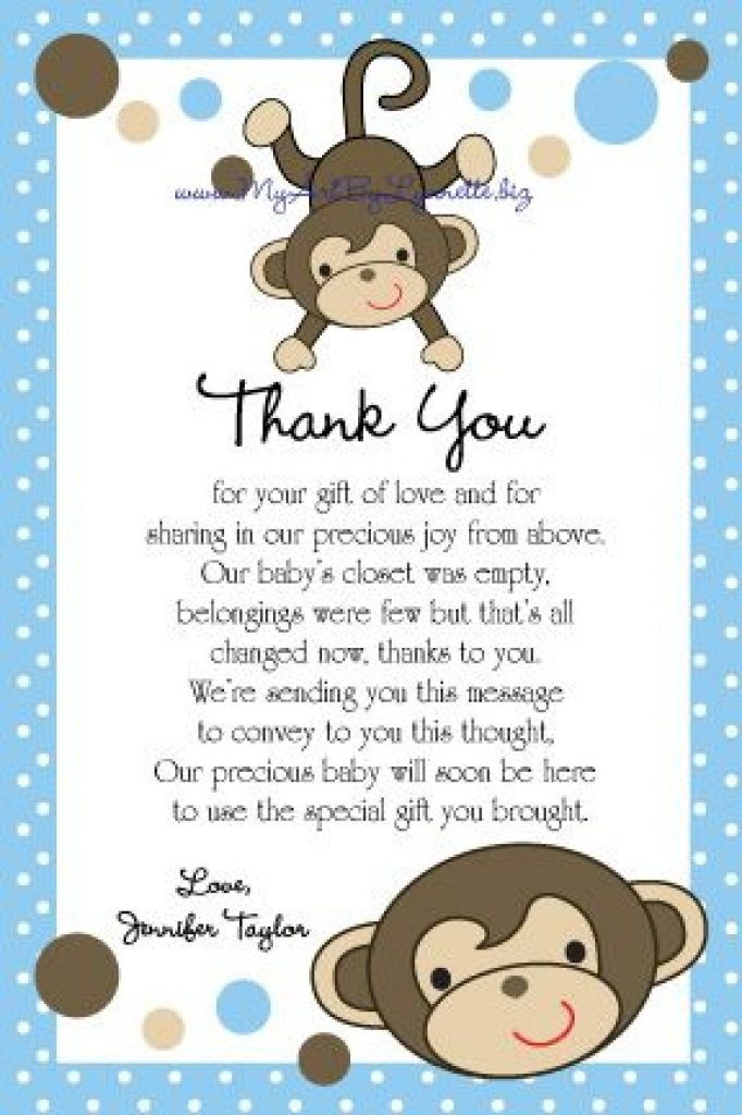Baby Shower Thank You Wording Gift Card
 Pin by Baby Shower Made Easy on Baby Shower Ideas