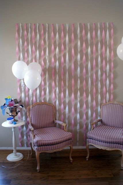 Baby Shower Wall Decorations Ideas
 Wall streamer decor te backdrop for pictures present