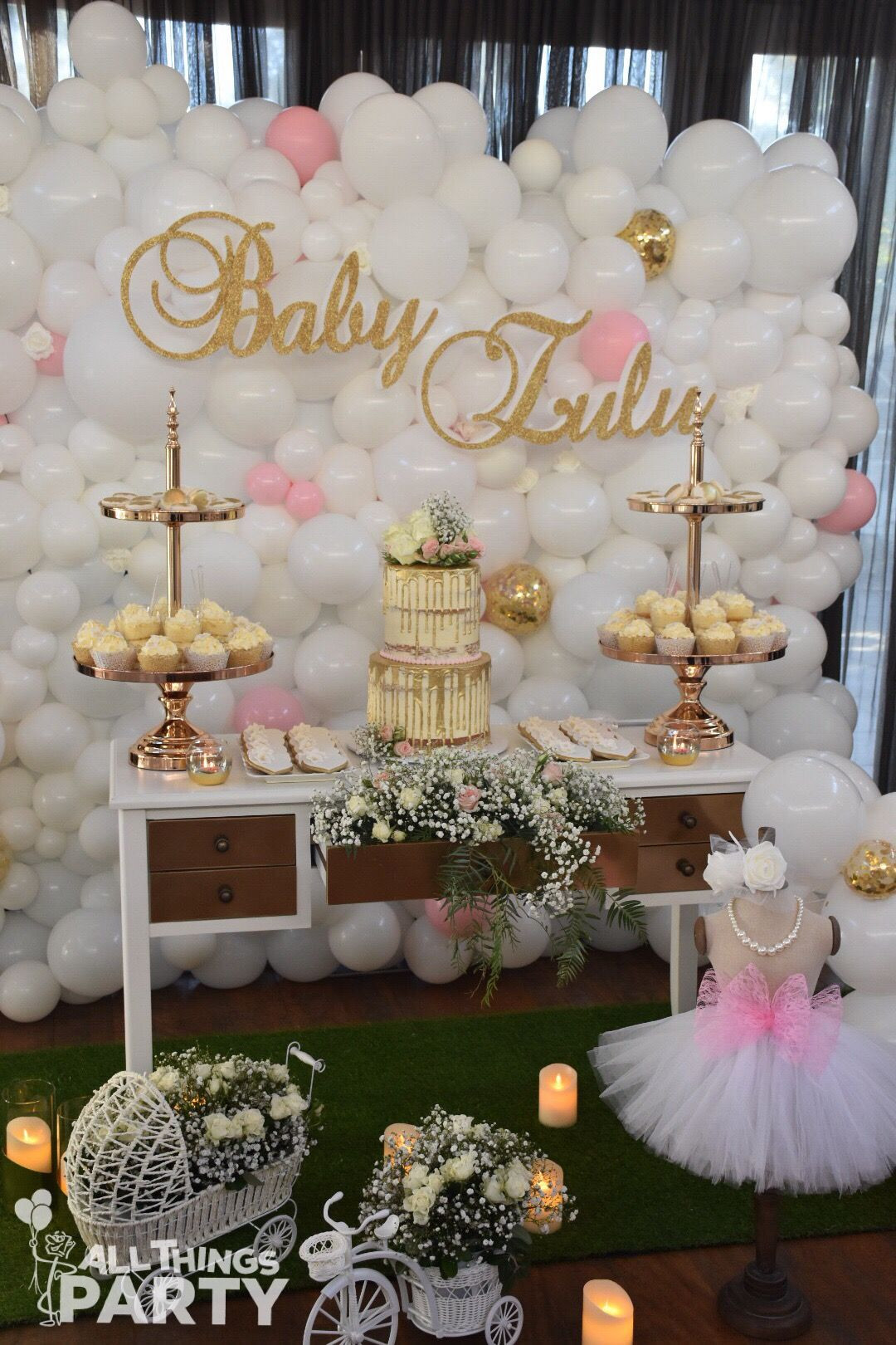 Baby Shower Wall Decorations Ideas
 Balloon Wall Backdrop for a Baby Shower in 2019