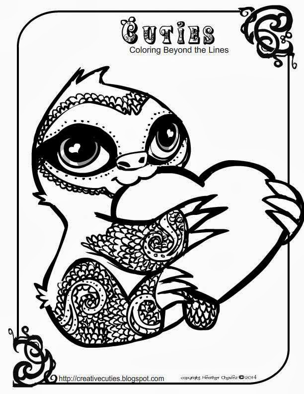 Baby Sloth Coloring Pages
 Creative Cuties